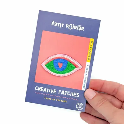 Cadeaux - Broche Œil brodée – Ton petit talisman protecteur - PETIT POIRIER