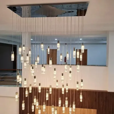 Plafonniers - Lustre Carré moderne - CRISTALUX  LIGHTING DESIGN