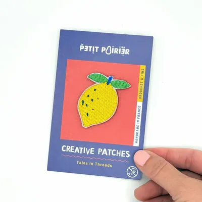 Objets de décoration - Pin’s Brodé "Citron" – Une touche de fraîcheur à emporter - PETIT POIRIER