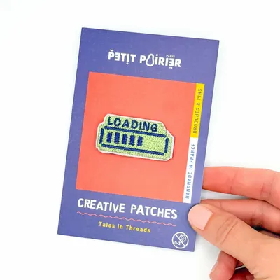 Gifts - Embroidered Brooch “Loading” – Patience... - PETIT POIRIER