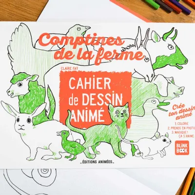 Loisirs créatifs pour enfant - BlinkBook & Carnet de dessin animé Les Comptines - BLINK BOOK - EDITIONS ANIMEES
