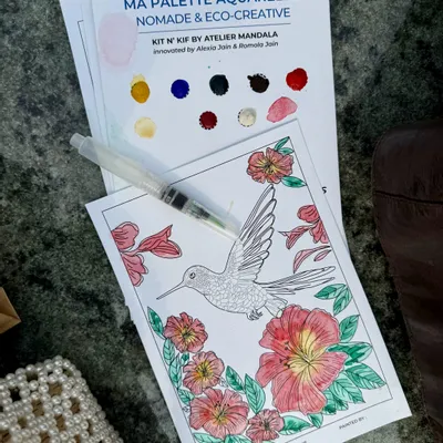 Gifts - Nomad Watercolor Kit - Spring inflight (all included) | Kit n'Kif ® - ATELIER MANDALA