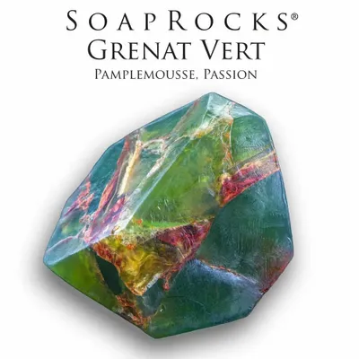 Savons - Savon SoapRocks Grenat Vert 170 gr - SOAPROCKS