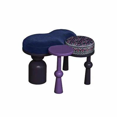 Bancs - MULLER - THAI BUBBLE - "Lom Hai Jai" Bench & Side Table - MULLER