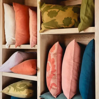 Fabric cushions - Odyssey embroidered cushion - HAOMY