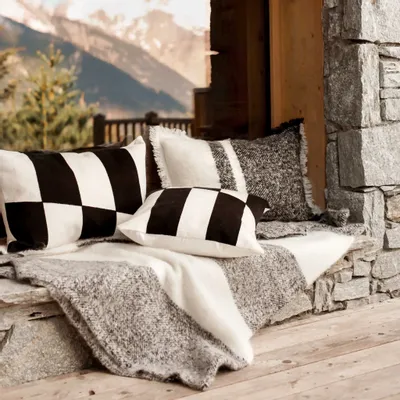 Fabric cushions - Tamba embroidered cushion - HAOMY