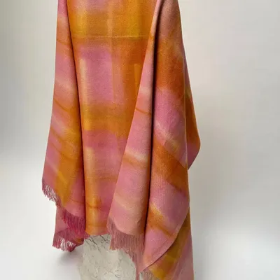 Plaids - Couverture en lin et chanvre teinte à la main HL 7 - OTTUNO