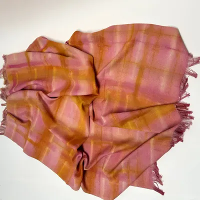 Throw blankets - HL 7 hand dyed linen and hemp blanket - OTTUNO