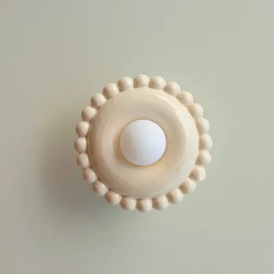 Design objects - Luna Tall Butter White Wall Lamp - BELLO ET BELLO