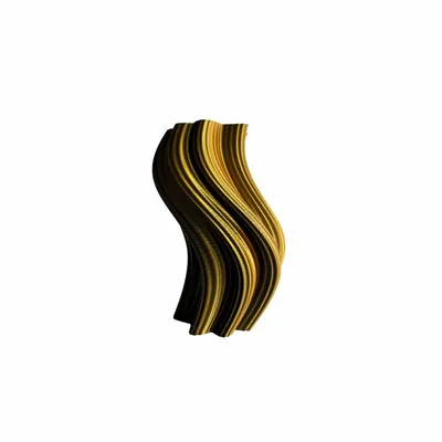 Aménagements pour bureau - Vase "Heat wave" | multicolore, noir et doré - AUURA