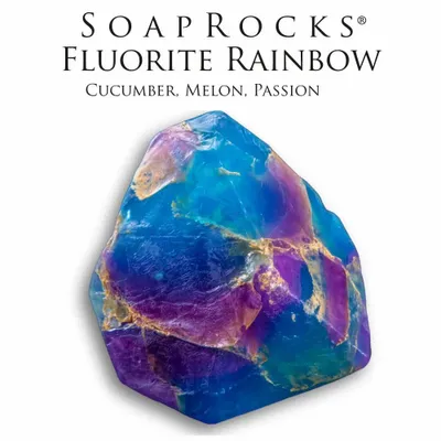 Soaps - Soaprocks Fluorite Rainbow Soap 170g - SOAPROCKS