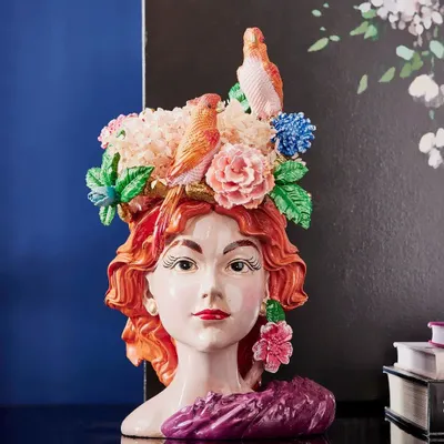 Vases - Vase Femme avec perroquets - WERNER VOSS