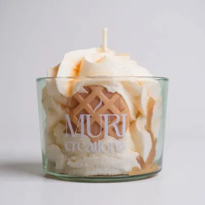 Cadeaux - Bougie parfumée Nougat blanc - 150ml - MURI CREATIONS