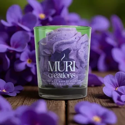 Cadeaux - Bougie parfumée Violette - 200ml - MURI CREATIONS