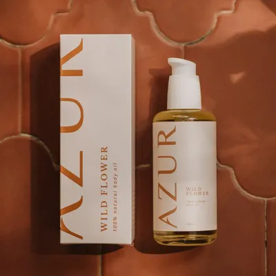 Savons - WILD FLOWER | Huile corps 100 % naturelle au squalane - AZUR NATURAL BODY CARE