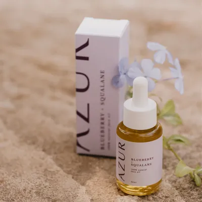 Savons - HUILE POUR LE VISAGE | myrtille + squalane - AZUR NATURAL BODY CARE