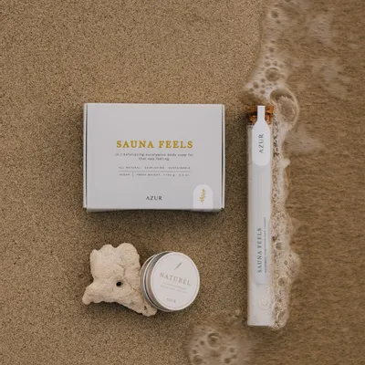 Savons - SAUNA FEELS | barre corporelle au sel - AZUR NATURAL BODY CARE