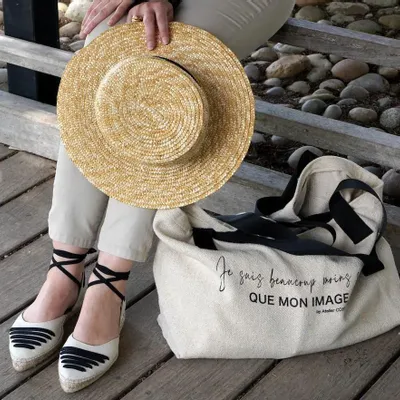 Shoes - Flat espadrilles — customizable canvas colors and ribbons - ATELIER COSTÀ