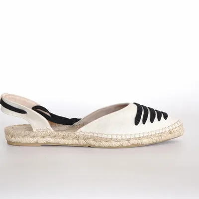 Shoes - Flat espadrilles — customizable canvas colors and ribbons - ATELIER COSTÀ