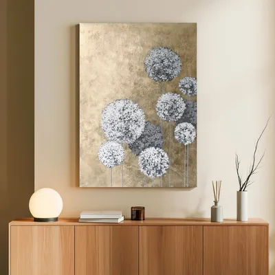 Aménagements pour bureau - «Flower Balls» - Série de peintures abstraites texturées faites main - MATISS ART STUDIO