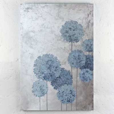 Office design and planning - « Flower Balls» Series of handmade textured abstract paintings - MATISS ART STUDIO