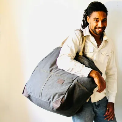 Bags and totes - LARGE TOTE BAG - TRAVELER'S BAG - TRAVAUX EN COURS...