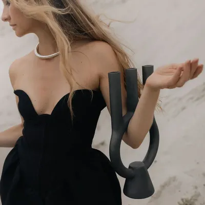 Ceramic - Trinity candle holder Guculia.Tini - GALERIE SANA MOREAU