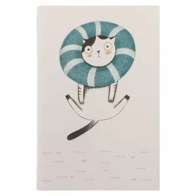 Office sets - Notebook BLUE SPLASHY CAT - TRANQUILLO