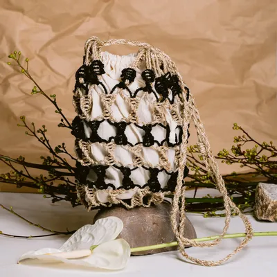 Apparel - Two Tone Hemp Rope Mini Bag - PALIT