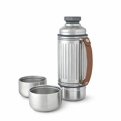 Fountains - Explorer Duo Flask - 1L - 2 cups - Stainless Steel - BLACK+BLUM EUROPE