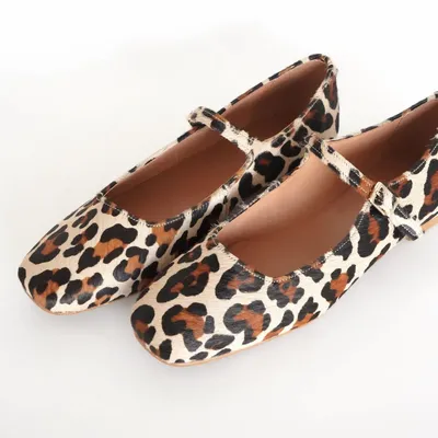 Shoes - Leopard print pony leather Mary jane - ATELIER COSTÀ