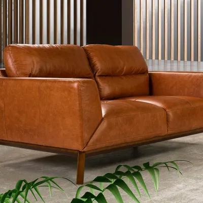 Sofas - 2-seater buffalo cow leather sofa - ANGEL CERDÁ