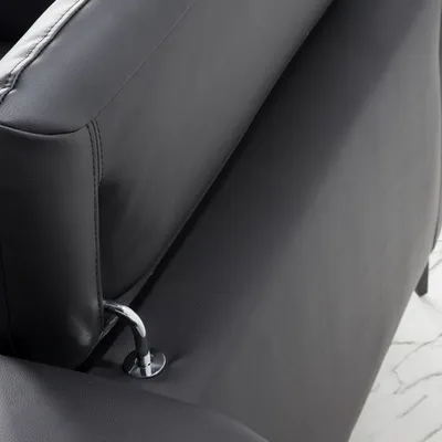 Canapés - Canapé méridienne en cuir de vachette noir - ANGEL CERDÁ