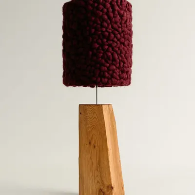 Floor lamps - Floor Lamp with Angled Base - HELEN MAZUR STUDIO