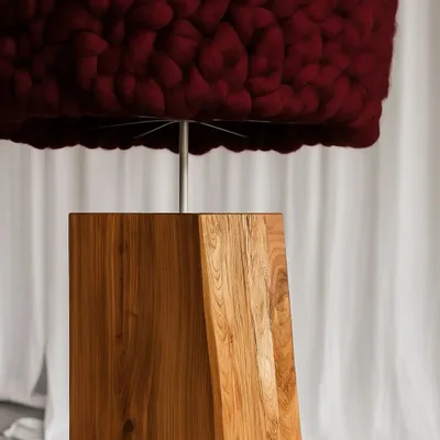 Floor lamps - Floor Lamp with Angled Base - HELEN MAZUR STUDIO