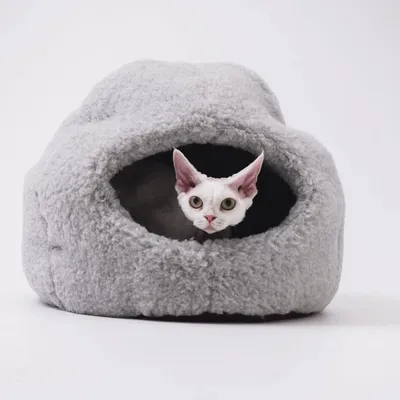 Beds - Nest Natural Woolen Pet Bed - Gray - MELLOW CONCEPT STORE
