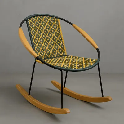 Chairs - Yellow Tulipan Rocking Chair - NA'LAGO
