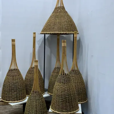 Abat-jours - abat-jour goutte d'eau - VANNERIE ROMAND'ART