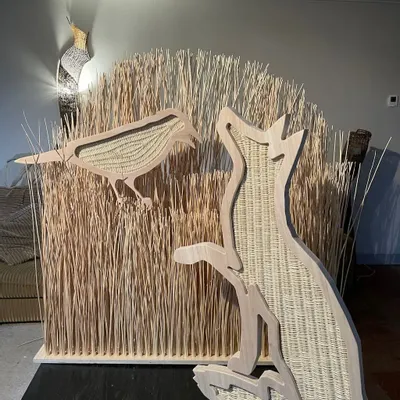 Objets personnalisables - le corbeau et le renard. - VANNERIE ROMAND'ART