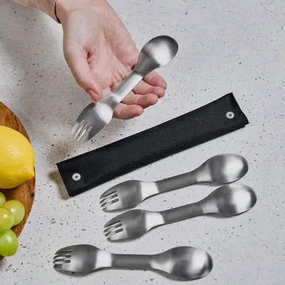 Outdoor kitchens - Stainless Steel Sporks set x4 units - Outdoor range - BLACK+BLUM EUROPE