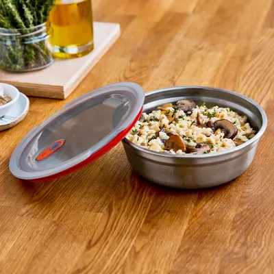 Outdoor kitchens - Multifunction Food Bowl  -Microwave safe Stainless steel round - BLACK+BLUM EUROPE