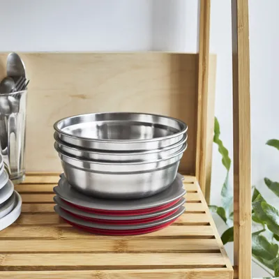 Cuisines de jardin - Bol alimentaire multifonction, passe au micro-ondes, rond, en acier - BLACK+BLUM EUROPE