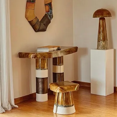 Ceramic - STONEWARE CONSOLE TABLE - ROMA collection - DI VINCENZO POUJOULA
