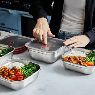 Cuisines de jardin - Boîtes alimentaires multifonctions - Passe au micro-ondes, Carrée - BLACK+BLUM EUROPE