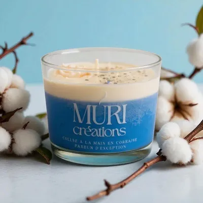 Gifts - Cotton Flower Scented Candle - 150ml - MURI CREATIONS