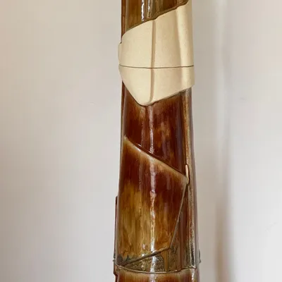 Ceramic - Obelisk totem floor lamp - FUOCO collection - DI VINCENZO POUJOULA