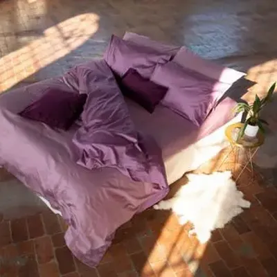 Linge de lit - ENSEMBLE VEIVE – Housse de couette en satin avec 2 taies d’oreiller - NORA V