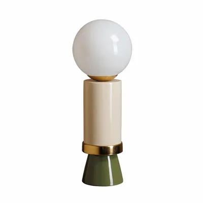 Lampes à poser - Lampe verte & beige Lipizza - CHEHOMA