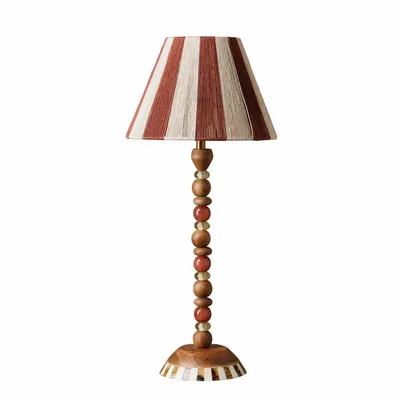 Lampes à poser - Lampe perles de verre et bois Morena - CHEHOMA