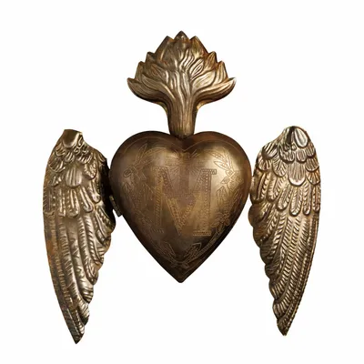 Decorative objects - Ex-voto heart box with wings - CHEHOMA